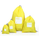 Travel bag--Set 4 Bag purse Waterproof Drawstring Nylon Bag Yellow N5L2