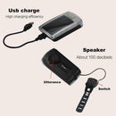Waterproof Solar/USB Charging Mountain Bike LED Headlight+ Taillight Set A