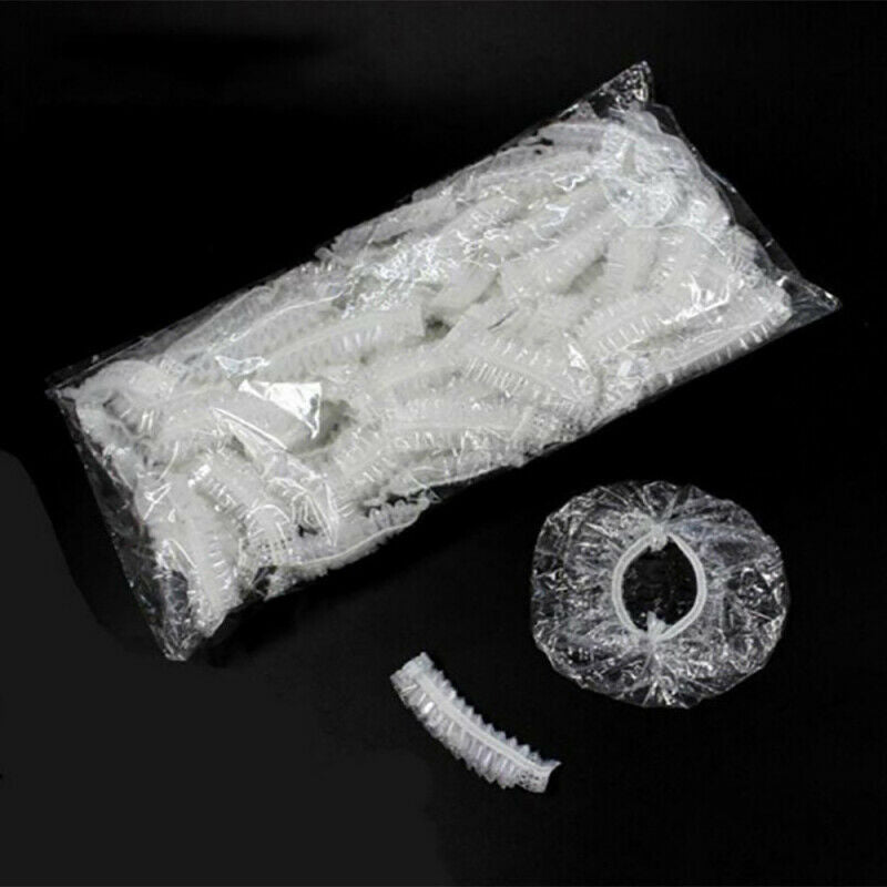 200x Disposable Clear Bath Shower Dye Shampoo Water Ear Protector Cover Caps