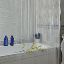 Clear Shower Curtain Liner with Hooks Waterproof and Treated to Resist Dete T3V2