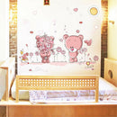 Couple bear wall stickers children room decor baby shower adhesive  room LJ