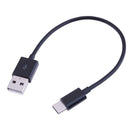Portable Short USB Type-C Date Cable Mobile Power Charging Cable(Black)