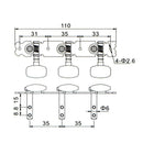 2PCS Acoustic Guitar String Tuning Pegs Machine Heads Tuners 3R3L Chrome