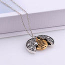 Sunflower Pendant Necklace Lettering Open Clavicle Chain for Unisex Jewelry A