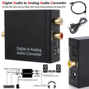 Digital Coaxial Optical to Analog RCA L/R Audio Converter Adapter with Aux 3.5mm