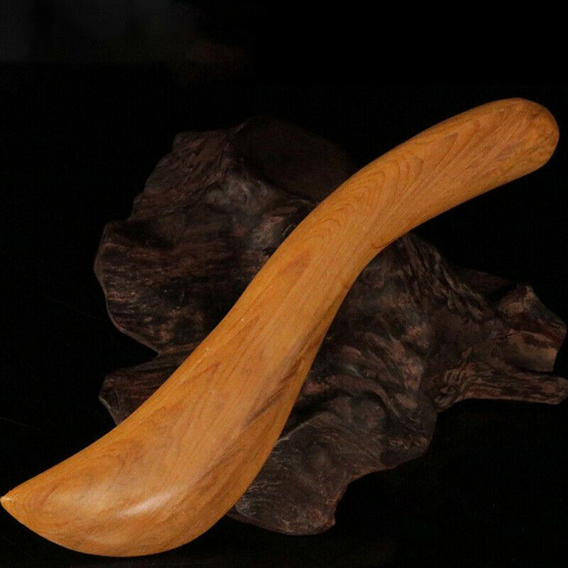 1PC Fragrant Wood Scraping Board S-shaped Wooden Scraper Massager Gua Sha BSEAU