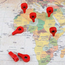 2X(80 Pcs Map Markers Wooden Drawing Photo Wall Studs Cork Board Pins Thumb
