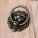 10 Pcs 40 x 67mm Dresser Drawer Cabinet Door Ring Lion Head Pull Handle Knob New
