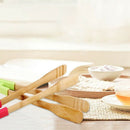 Bamboo Bread Kitchen Tongs Food Bbq Tool Wooden Clamp Food Clip Home Decora V4A3