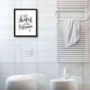 4pcs Funny Bathroom Quotes Sign Stickers Typography Unframed Wall Picture