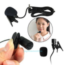 Black 3.5mm Jack Plug Mini Clip-On Microphone Mic with Tie Collar Shirt Clip