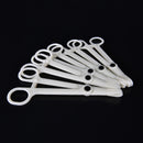 1pcs Piercing Supplies Tool Clamp Disposable Plastic Slotted Round Forcep  Z