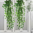 7 Packs Creeper Leaf Flowers Plastic Artificial Vine Wall Garden Decor Hanging