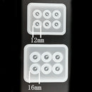2pcs Sphere Ball Silicone Bead Molds with Holes Round Epoxy for Jewelry,Pol