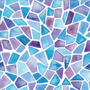 6pcs Purple Blue Mosaic Self-adhesive Bathroom Kitchen Wall Stair Tile S MVE