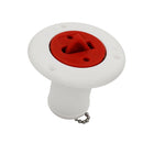 Deck Filler For FUEL 38mm (1.1/2") Socket White Nylon Red CAP Boat Motorhome