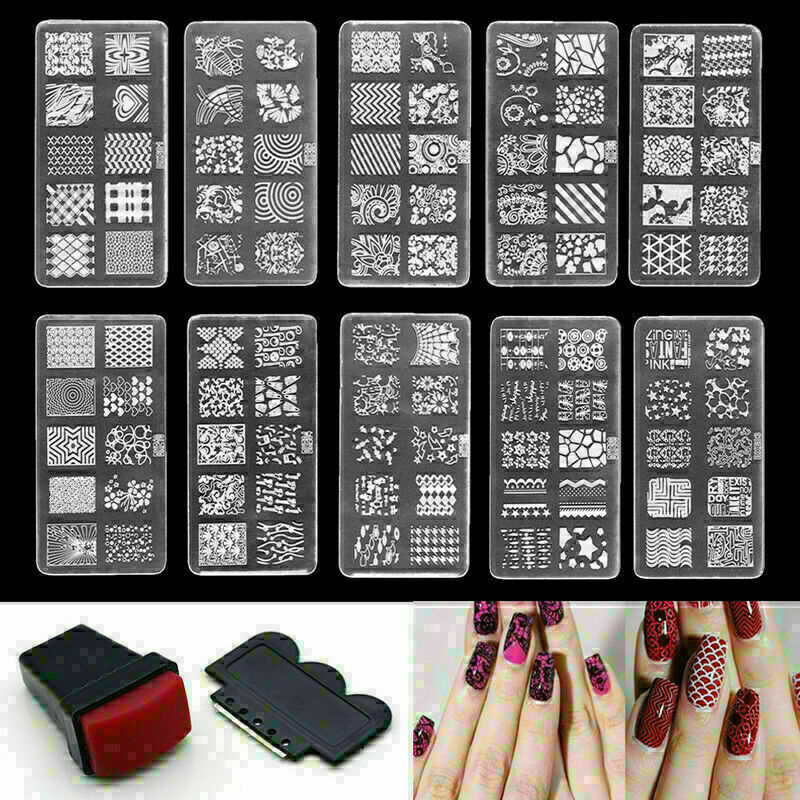 Nail Stamp Makeup Tattoo Nail Art Templates Stamp Nail Art Stamping Random F0D0