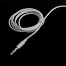 3.5mm Air Tube Earphone Anti-radiation Headsets with On/Off Switch Mic white