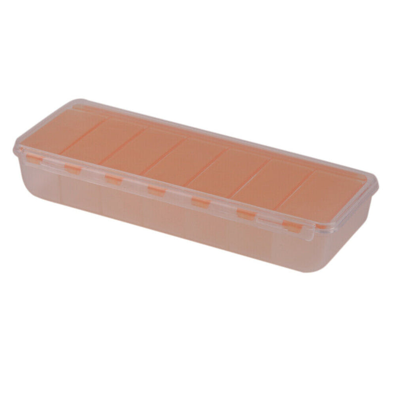 Large Travel Pill Cases Portable 7-Day Medicine Box Tablet Container(Orange