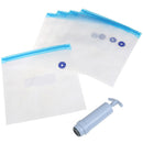 5PCS Packaging Bag+Food Vacuum Sealer Storage Saver Hand Pump Kitchen Organi OZ