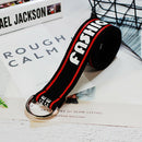 Women Harajuku Belt Punk Street Letter Printed Double D Ring Canvas Long BeltME