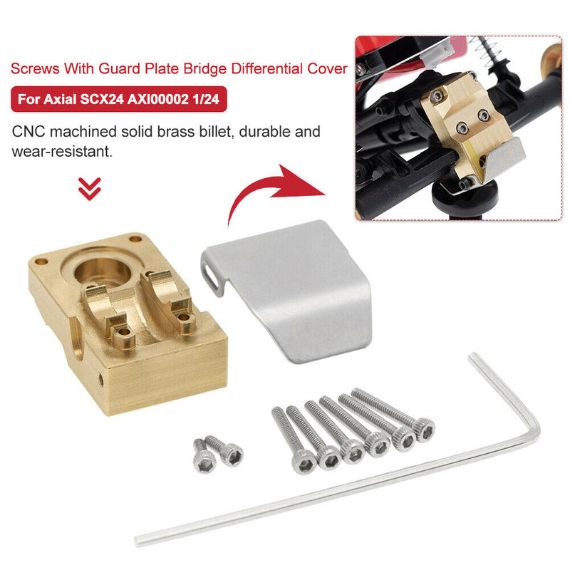 Screws With Guard Plate Bridge Differential Cover For Axial SCX24 AXI00002 1/24