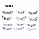 60pcs Butterfly Angel Wings DIY Decor Charm Jewelry Pendant Chain Necklace