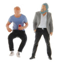 2Pcs 1/64 Mini Street Scenes People Street Park Garden Layout Diorama Decor