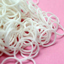 Hot 600 Pcs White Rubber Bands 24 Clips Practical For Vogue Loom Refill K TND