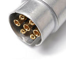 7 Pin Metal Trailer Plug Towbar Towing Lights Socket Car Van Caravan 12V A_