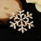 Large Snowflake Barrette Clip Hairpin Wedding Charm Enamel Hair Accessories