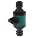 1Pcs 3/4'' 2 Way Garden Lawn Watering Hose Quick Connector with Shut Off Va ME