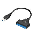 USB 3.0 to 2.5" SATA Hard Drive Adapter Cable-SATA to USB 3.0 Converter Black M&