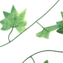 5 Pcs Green Plastic Simulated Vine Plant Leaf Wall Hanging Ornament 2M W8G1