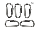 5pcs Ideal Aluminum Carabiner D-Ring Key Chain Keychain Clip Hook Outdoor Buckle