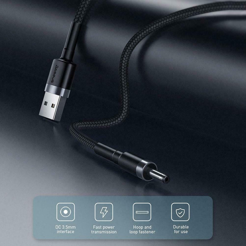 Baseus USB to DC 3.5mm Power Cable Charging Adapter Connector Cord for HUB Fan