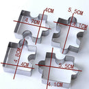 8X Stainless Steel Puzzle Piece Cookie Cutter Biscuit Pastry Cake Fondant Mold f