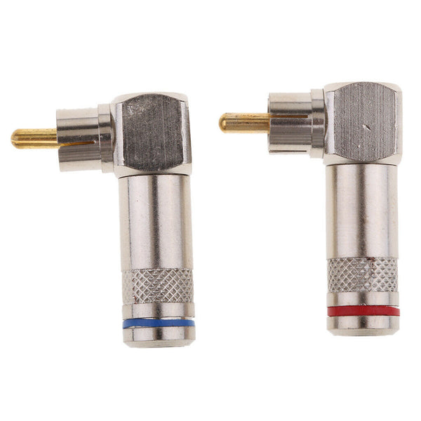 High Quality 2 RCA F Splitter Male Plug to Female Jack Adapter Audio Cable