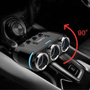 Power Adapter 3Way Cigarette Lighter Socket Splitter Dual USB Car Charger DC 12V