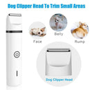 Dog Nail Grinder Dog Clippers 3 in 1 Kit,2 Speed Electric Dog Nail Trimmer