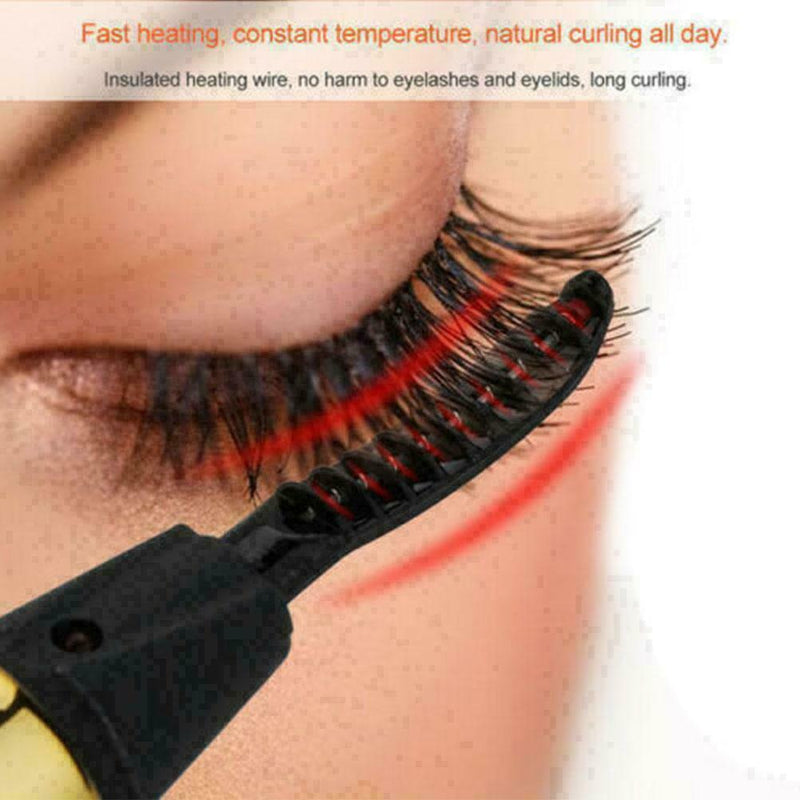 Portable Long Lasting Makeup Electric Heated Curving Eyes Lashes Eyelash Cu R5Q7
