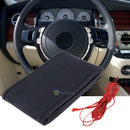 New DIY PU Leather Car Auto Steering Wheel Cover 38cm With Needles and Thread