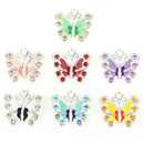 7PCS/Bag Enamel Animal Butterfly Pendant Charms Jewelry Findings DIY Necklace 3C
