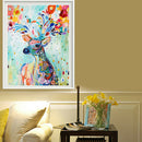 Deer Digital Oil Painting Canvas Paint By Numbers Coloring Wall Art Picture