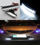 Super White 8 LED Universal Car Light DRL Daytime Running Head Lamp Lights NEW