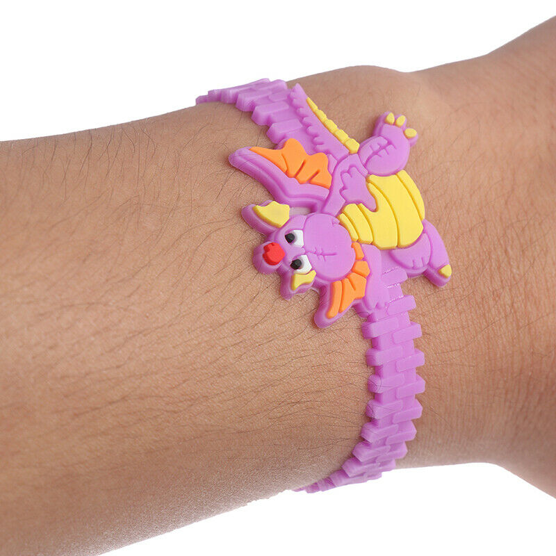 2pcs Dinosaur Party Rubber Bangle Bracelet Baby Shower Birthday Party Decorati,a