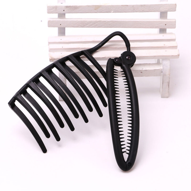 1x Ladies DIY Hair Updo Bun Comb Clip Tool Set For HairTwist Maker Holder Gw