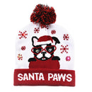 Colorful LED Light Christmas Hat Snowman Luminous Knitted Cap Beanie (D) A