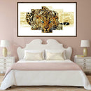 Leopard 5D DIY Full Drill Diamond Painting 5-pictures Craft Combination Kit