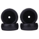 4PCS RC 1:8 Off Road Car Buggy Rubber Tires & Plastic Wheel Rims HUB HEX 17